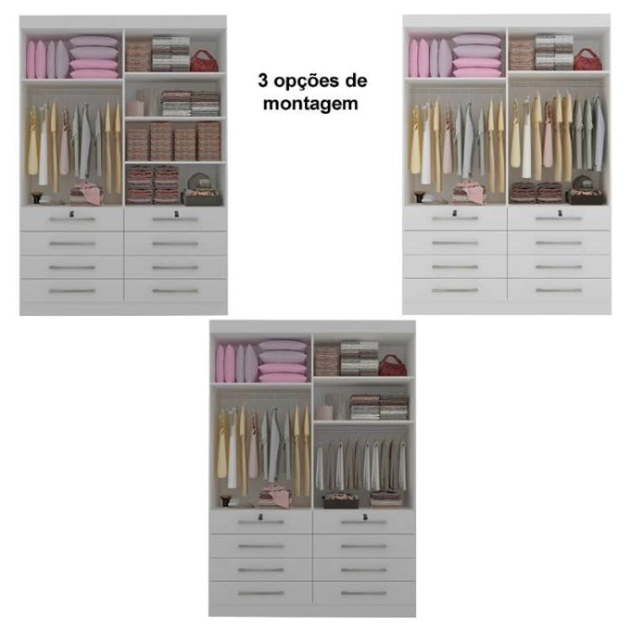 Roupeiro Monaco Plus 4P8G Branco EN