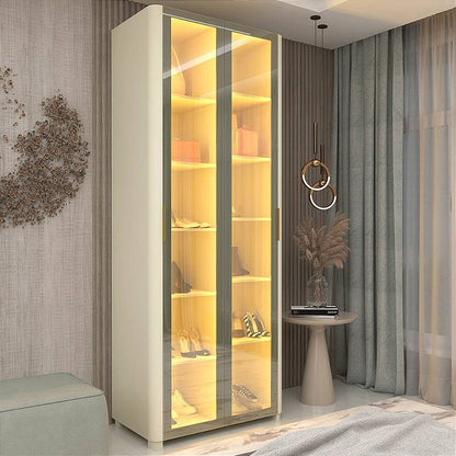 Sapateira Innova + Vidro + LED - Off White EN