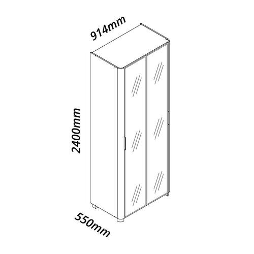 Sapateira Innova + Vidro + LED - Off White EN