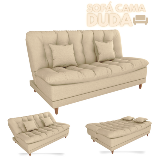 Sofa Cama MX Duda 1 Estagio Linho Bege EN