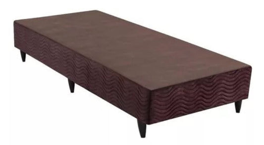 Base Sommier Solteiro 88x188x30 Camurca Marrom EN