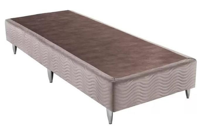 Base Sommier Solteiro 88x188x30 Camurca Bege EN