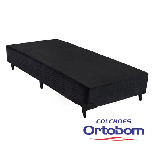 Base Sommier Solteiro 88x188x30 Camurca Preto EN