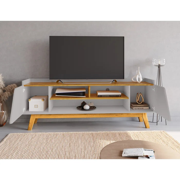 Rack Turin 1,60 cm 65" - Off White/Nature EN