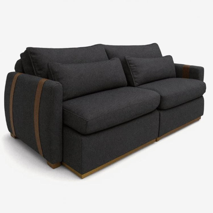Sofa Cama Retratil Reclinavel Zeus.Theo 230 Linho Grafite EN