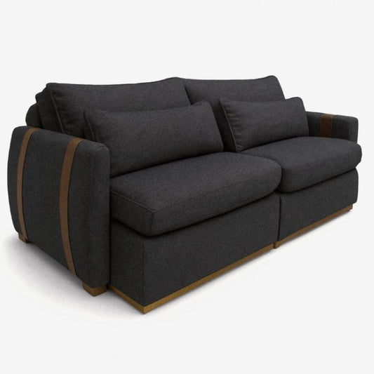 Sofa Cama Retratil Reclinavel Zeus.Theo 230 Linho Grafite EN