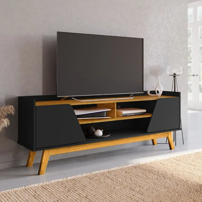 Rack Turin 1,60 cm 65" - Preto/Nature EN