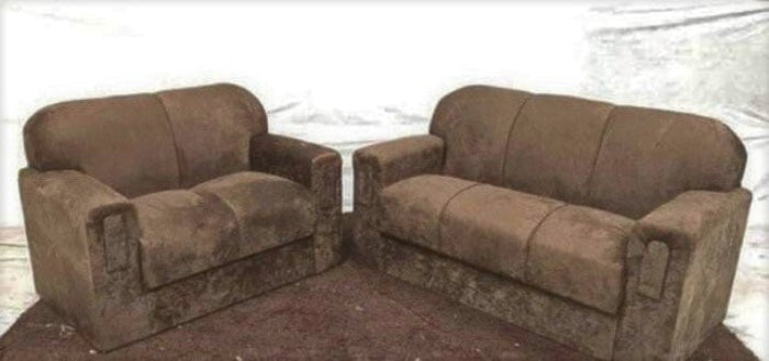 Conjunto Estofado Xa... 2x3Lgs Suede Marrom EN