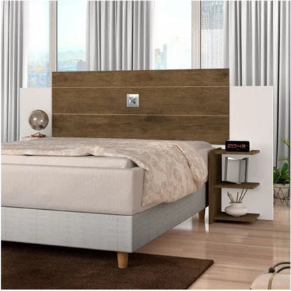 Cabeceira Box Acapulco Jequitibá/Off White Flex EN