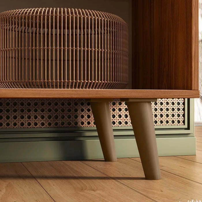 Rack Bancada New Austin 1,36 cm 50" - Grigio Fosco/Cinamomo Mel EN