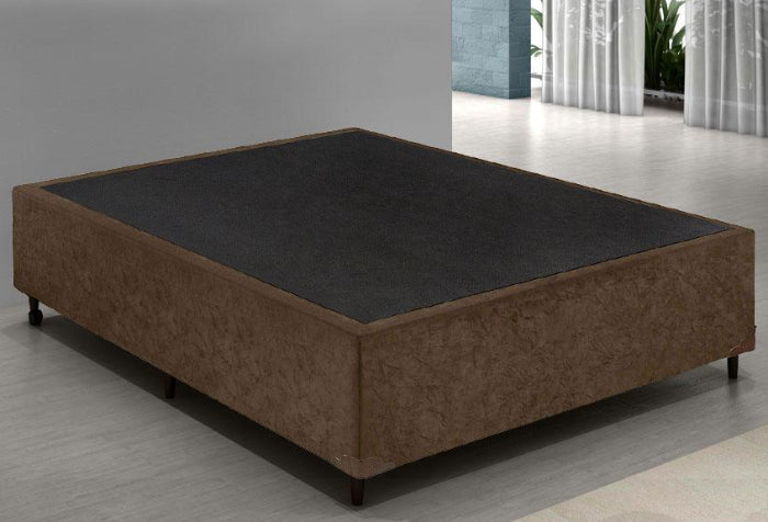 Base Casal Suede Marrom EN