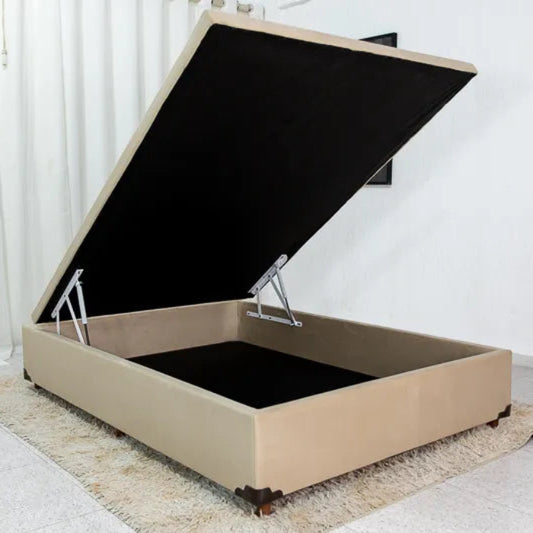 Base Bau Casal Suede Bege EN