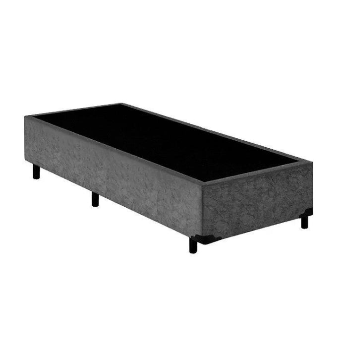 Base Solteiro SUEDE Cinza EN