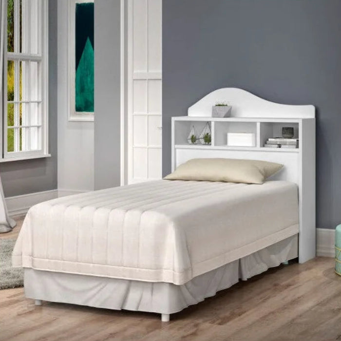 Cabeceira Box Solteiro Irlanda Branco/Lilas Flex EN