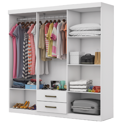 Roupeiro Aries Gold 6P2G Branco.Branco EN