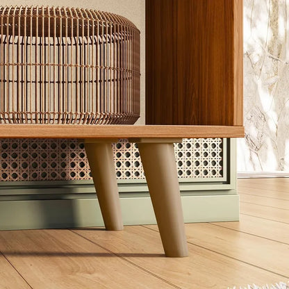 Rack Bancada New Austin 1,36 cm 50" - Pérola Metaliz/Cinamomo Mel EN