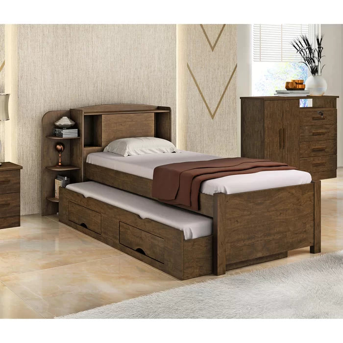 Box Cama Auxiliar Milenio ou Primicia com 2G Castanho EN