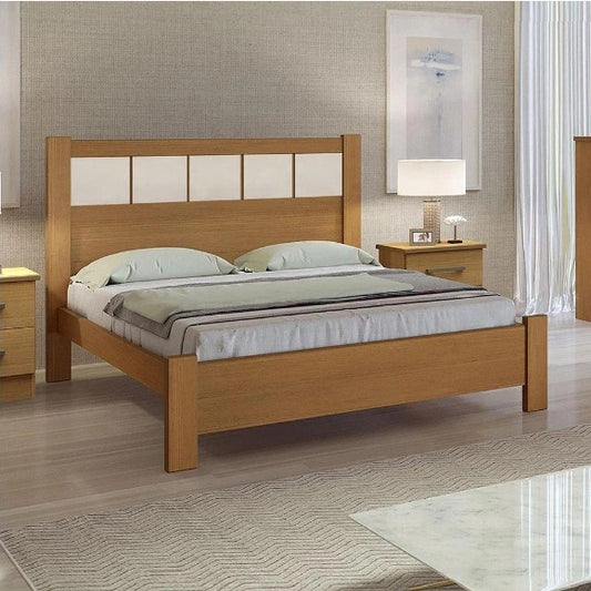 Cama Primícia Plus 100% MDF (Casal 1,38cm) - Cinamomo/Off White   L