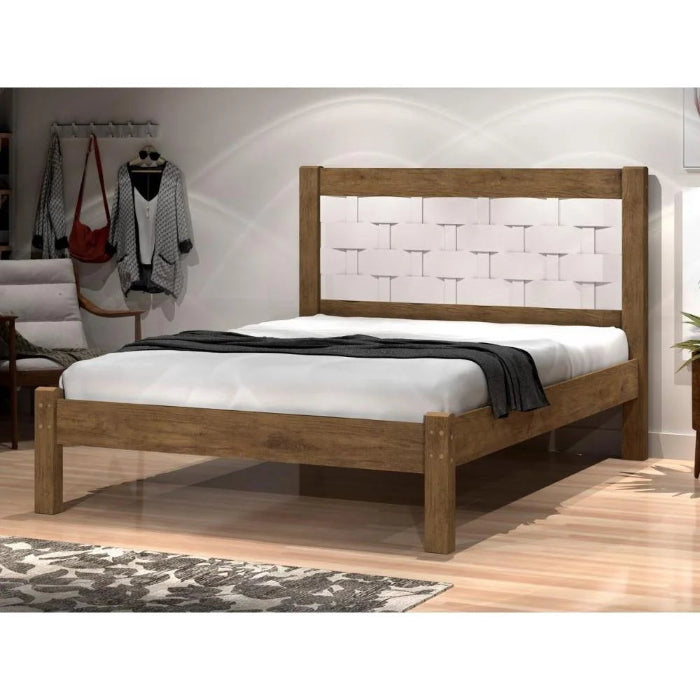 Cama Casal Laila Jequitiba.Off White Flex EN