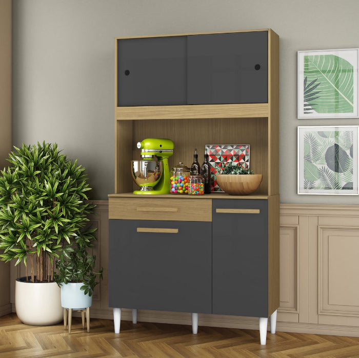 Kit Cozinha 4P Correr  Atacama.Grafite EN