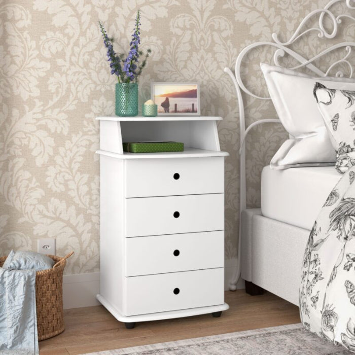 Mesa de Cabeceira Luxo Branco EN