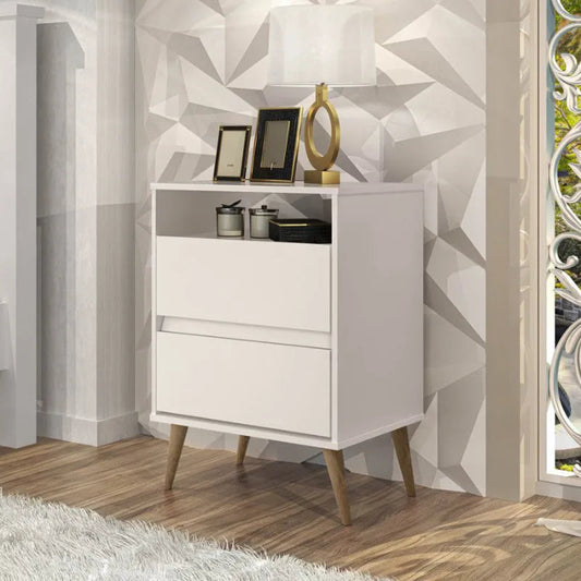 Mesa de Cabeceira Lotus 2G1N Off White EN