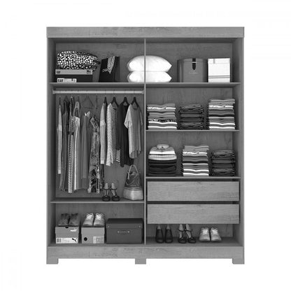 Roupeiro Montana - Canelado Off White / Canelado 3D (FLEX)