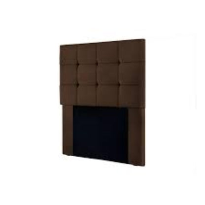 Cabeceira Solteiro Ana Velduo Suede Marrom EN