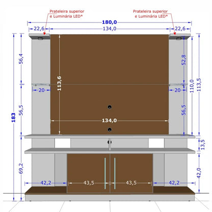 Home New York 55'' - Com LED - Naturale 3D/Off White EN