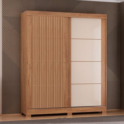 Roupeiro Montana - Canelado Off White / Canelado 3D (FLEX)