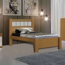 Cama Primícia Plus 100% MDF (Solteiro 0,88cm) - Cinamomo/Off White   L