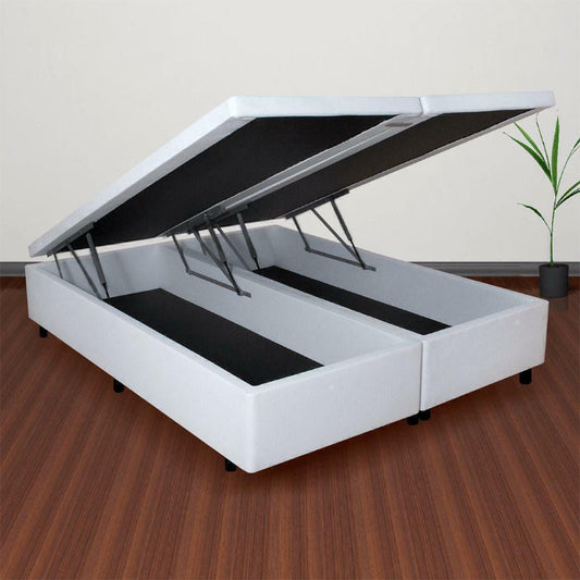 Base Bau Queen Bipartida Corino Branco EN