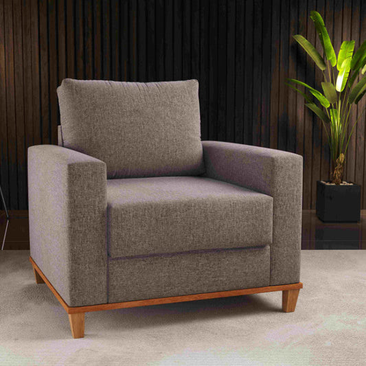 Poltrona Living Runa Linho Kaki EN