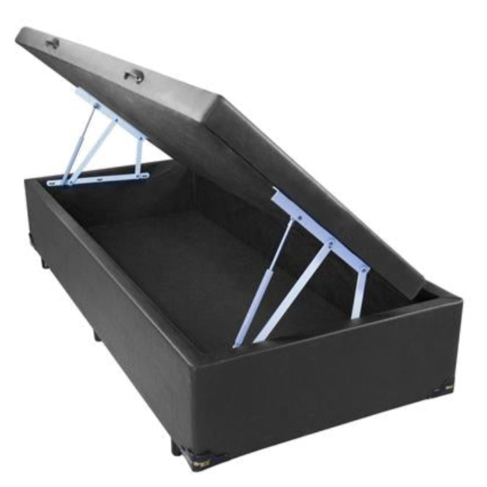 Base Bau Solteirao 110x188x40 Corino Preto EN